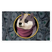 Wolf Doge Cash Stickers-SMASHGEAR