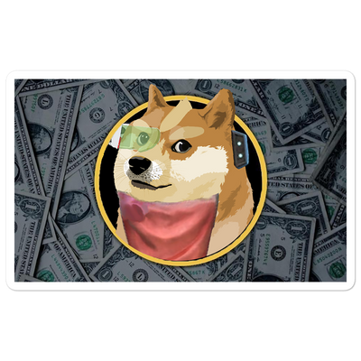 Fox Doge Cash Stickers-SMASHGEAR