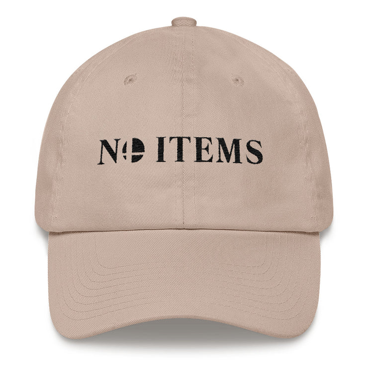 NO ITEMS DAD HAT (BLACK)-SMASHGEAR