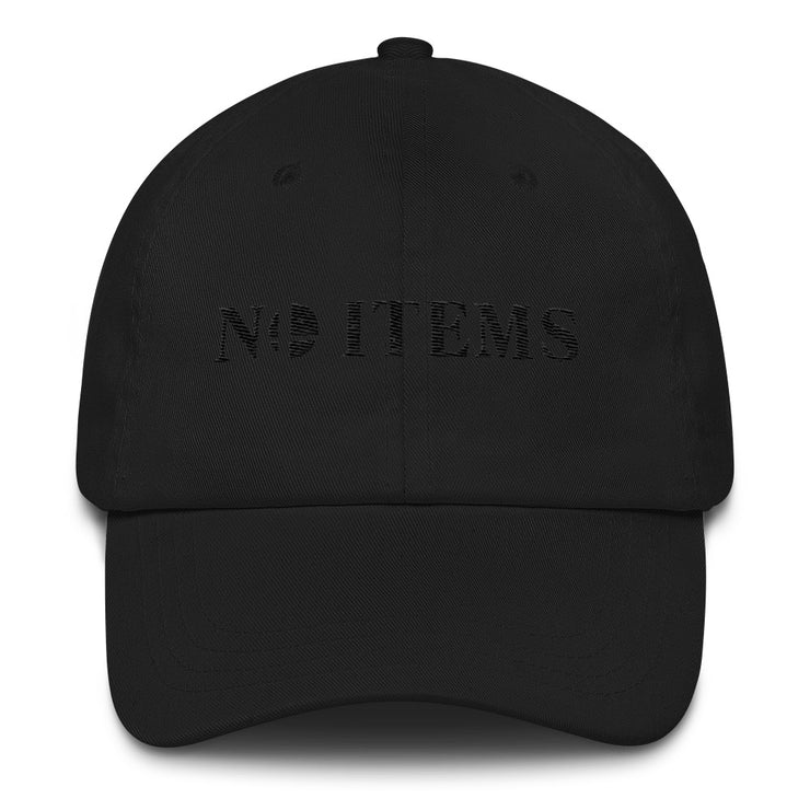 NO ITEMS DAD HAT (BLACK)-SMASHGEAR